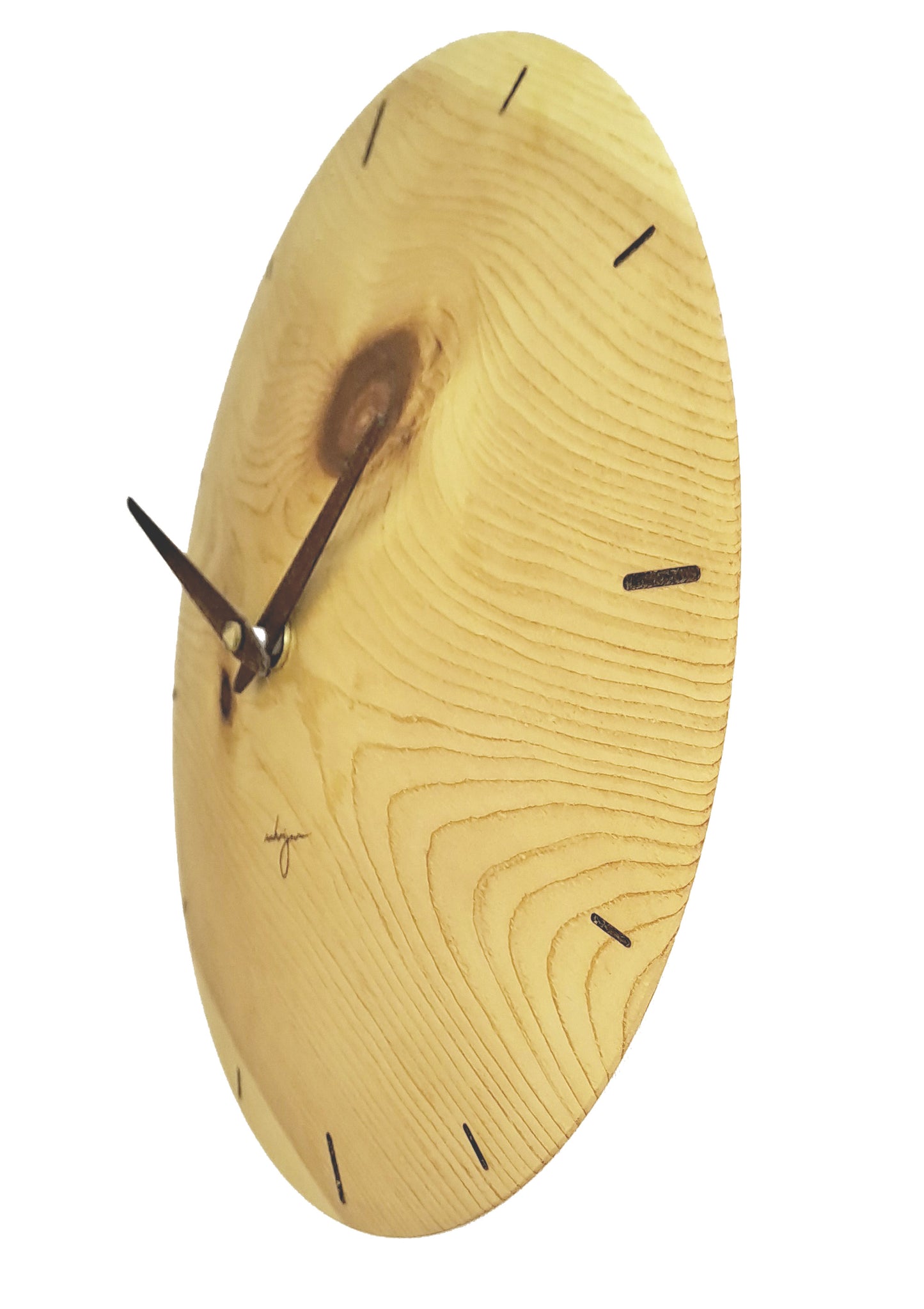 Wanduhr Zirbe Massivholz - ca. 20 - 25,5 cm