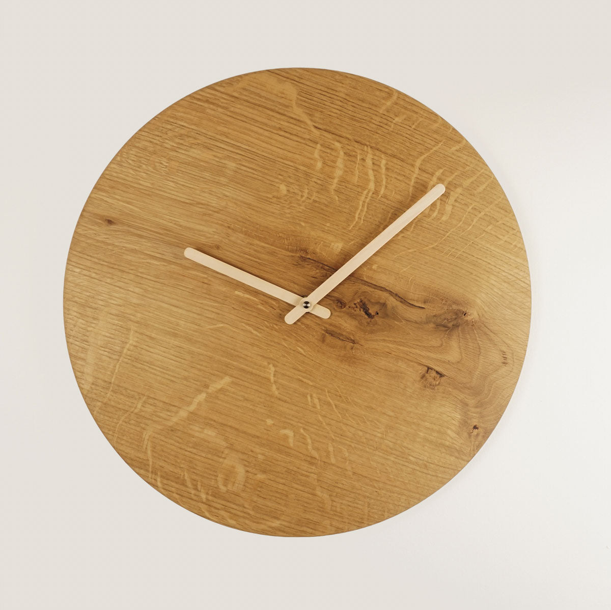 Große Holz Wanduhr Eiche